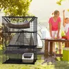 A family is camping with a cat enclosure set up outdoors. Náhľad obrázku produktu