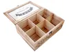 Koopman Scatola da tè in legno (6 scomparti) Anteprima dell’immagine prodotto 3