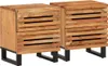Nachttische 2 Stk. 40x34x46 cm Massivholz Akazie Produktbild-Vorschau 1