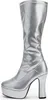Plateau Stiefel mit Reißverschluss silber Schuhgröße: 36 Produktbild-Vorschau 1