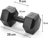 Meteor Hantelset 2x6 kg - Sechseckig Vinylbeschichtet für Produktbild-Vorschau 5