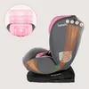 A side view of a pink and gray car seat with numbered indicators and an inset diagram. Produktbild-Vorschau