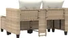 vidaXL Gartensofa 2-Sitzer mit Hockern Beige Poly Rattan Produktbild-Vorschau 6