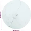 vidaXL Tischplatte Weiß Ø30x0,8 cm Hartglas in Marmoroptik Produktbild-Vorschau 3