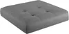 A gray tufted cushion for pallet furniture, shown from a slightly elevated angle against a white background. Produktbild-Vorschau