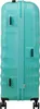 A full shot of a turquoise suitcase standing upright. Produktbild-Vorschau