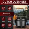 GUSSKÖNIG Dutch Oven Set 7L avec pieds - Marmite de feu Voir les images du produit 10