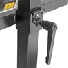 Close-up of a metal bracket and adjustment lever on a black stand. Anteprima dell’immagine prodotto