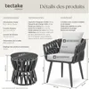 Ensemble Lugano au design tressé, structure en aluminium, Voir les images du produit 6