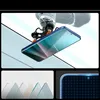 A collage of images showing a robotic arm holding a smartphone screen protector, a close-up of different screen protector materials, and a close-up of a smartphone screen. Anteprima dell’immagine prodotto
