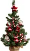 LS-LebenStil Deko Weihnachtsbaum 60cm Grün Rot geschmückt Produktbild-Vorschau 2