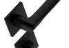 A close-up studio shot of a modern black door handle set against a white background. Produktbild-Vorschau