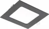 A square, slim LED panel light with a gray frame and a white diffuser, shown at an angle against a white background. Produktbild-Vorschau