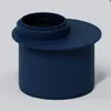 A 3D rendering of a dark blue plumbing transition pipe fitting. Podgląd zdjęcia produktu