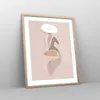 Gerahmtes Poster - Rahmen in heller Eiche - Buntstift Frau Produktbild-Vorschau 8