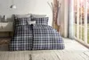 Fleuresse Lech Edelflanell Bettwäsche 200x200 Karo marine Produktbild-Vorschau 2
