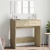 vidaXL Toaletní stolek se zrcadlem Sonoma dub 80x39x80 cm Náhled obrázku produktu 2