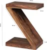 Wohnling Sheesham Table d'appoint \"Z\" en bois massif Cube Voir les images du produit 2