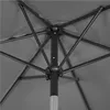 Close-up view of the internal mechanism of a gray umbrella. Produktbild-Vorschau