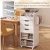 COSTWAY, mobilný odkladací vozík na kolieskach, pracovný Náhľad obrázku produktu 6