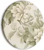 Italienischer Leinwand Rundes Bild - Retro Vintage Flowers Produktbild-Vorschau 1