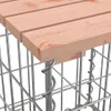 vidaXL Gartenbank aus Gabionen 43x44x42 cm Massivholz Produktbild-Vorschau 7