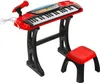 Keyboard Pianino Organy dla Dzieci Mikrofon Stołek Czerwony Podgląd zdjęcia produktu 2