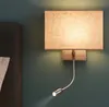 Moderne Hotel Metall Wandleuchte Leinwand 2 Lichter E27+Led Produktbild-Vorschau 3