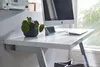 FineBuy Schreibtisch 120x55x76 cm Hochglanz Weiß / Silber Produktbild-Vorschau 5