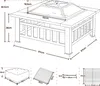 Diagrams and dimensions of a fire pit. Anteprima dell’immagine prodotto