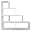 Stufenregal in Weiß Raumteiler Bücherregal 114 x 114 x 30 Produktbild-Vorschau 2