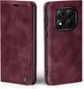 A flip-style phone case for a Xiaomi Redmi Note 14 Pro, shown from the front and back. Produktbild-Vorschau
