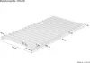 A diagram of a slatted bed base with dimensions indicated. Produktbild-Vorschau