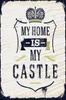 vianmo Holzschild 30x20 cm My home is my CastleHaus Produktbild-Vorschau 1