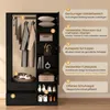 Merax Garderobenschrank mit Kleiderstange, Schuhregal, Produktbild-Vorschau 7