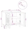 vidaXL Mobile da bagno a parete con porta Bianco 62 x 33 x Anteprima dell’immagine prodotto 7