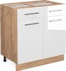 Küchenunterschrank Vicco Fame-Line Weiß Hochglanz 80 cm Produktbild-Vorschau 1