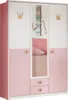 Kleiderschrank Cindy Drehtürenschrank 139x58x199cm weiß Produktbild-Vorschau 2