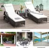 Outsunny Sonnenliege Gartenliege Tisch 3er Set Gartenmöbel Produktbild-Vorschau 4