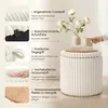 Yaheetech runder Hocker mit 35L Stauraum, Cordstoff, ∅43 x Produktbild-Vorschau 8