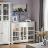 SoBuy FSB77-W Kuchynská linka Kuchynský ostrov Komoda Bufet Náhľad obrázku produktu 7