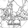 MuchoWow® Poster Karte - Karlsruhe - Karte - Stadtplan Produktbild-Vorschau 1