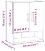 vidaXL Nástenná skriňa Sonoma dub 60x31x70 cm odvodený Náhľad obrázku produktu 6