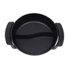 A top-down view of a dual-compartment hot pot. Podgląd zdjęcia produktu