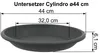 MePla - Set - Pflanzkübel Cylindro ø 45 + Untersetzer ø 44 Produktbild-Vorschau 3