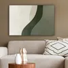 Leinwand Bilder 90x60 cm - Japandi - Linie - Beige - Grün, Produktbild-Vorschau 5
