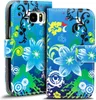 A flip-style phone case with a floral pattern. Produktbild-Vorschau