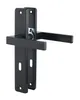 A black door handle set on a white background. Produktbild-Vorschau