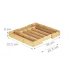 relaxdays Besteckkasten Bambus 40cm ausziehbar Produktbild-Vorschau 2