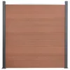 vidaXL Zaunelement-Set Braun 699x186 cm WPC Produktbild-Vorschau 2